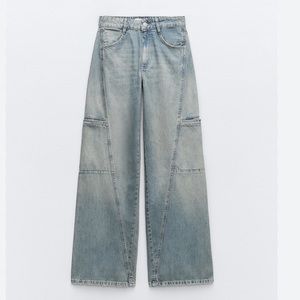 Zara TRF cargo denim pants women 🤩